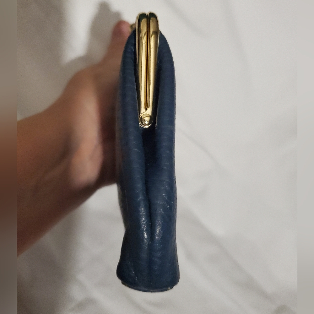Dooney & Bourke Kisslock Coin Wallet Pebble Leather Blue (NEW without Tags) - Picture 6 of 12